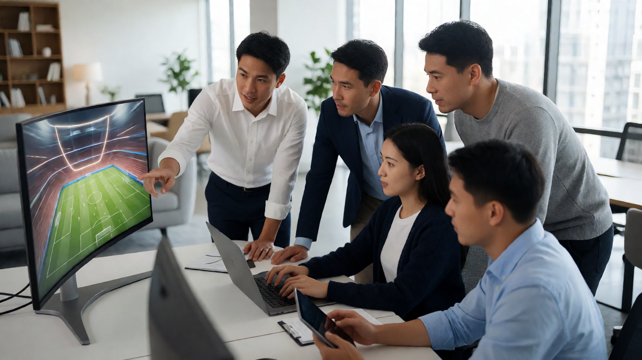 华体会hth球迷社区：不同球迷在屏幕上热烈讨论足球比赛的话题与观点