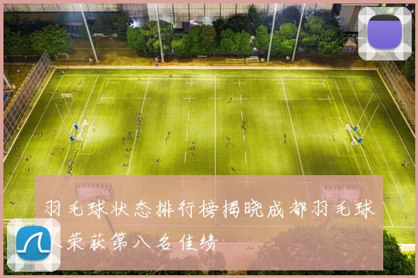 羽毛球状态排行榜揭晓成都羽毛球队荣获第八名佳绩