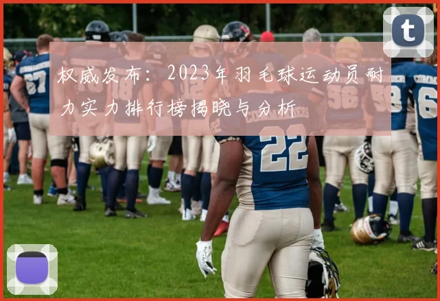 权威发布：2023年羽毛球运动员耐力实力排行榜揭晓与分析